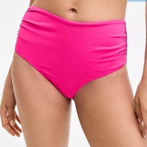 NWT Anne Cole High Waisted Bright Pink Bikini Bottom Size 22W